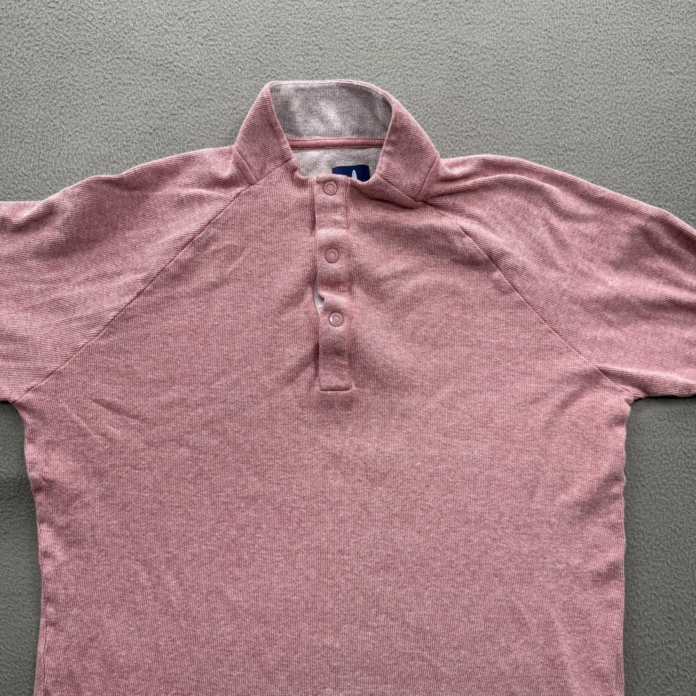 Johnnie-O Polo Shirt Mens Small Pink Long Sleeve Stretch Jersey Pullover Casual - Picture 8 of 9